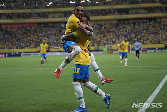 [마나우스=AP/뉴시스] 브라질 월드컵 남미예선 11경기 무패행진.2021.10.14.