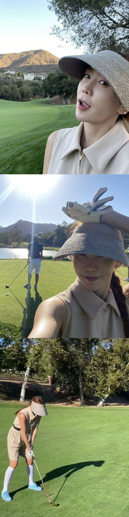 Actor Kim Jung-Eun has been in the United States of America for a while.On the 16th, Kim Jung-Eun posted an article and several photos on his instagram entitled just two golf uniforms.In the photo, Kim Jung-Eun is enjoying a leisure time at a golf course in United States of America, showing off his golf skills by showing off his slender body and height.In addition, he left a self-portrait in the background of a brilliant visual Husband and revealed his marriage.Meanwhile, Kim Jung-Eun married Husband, a Korean-American, who is in the financial business in 2016.He is currently working in Korea and Hong Kong and is currently appearing on Channel A Legend Music Classroom - Lala Land.