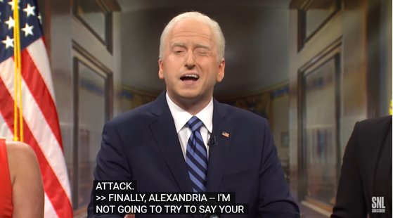 조 바이든 대통령을 풍자하는 'SNL' 최근 화 캡처. [NBC Youtube 공식 계정]