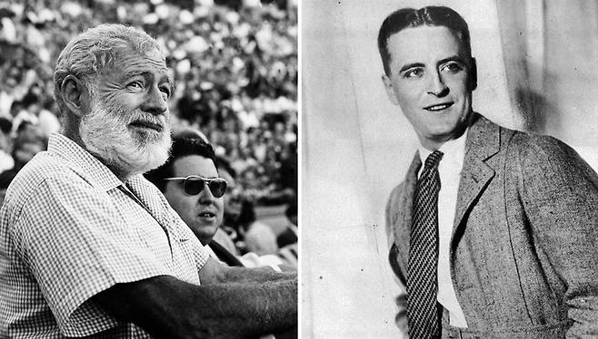 어니스트 헤밍웨이(왼쪽)과 스콧 피츠제럴드. *재판매 및 DB 금지