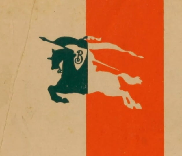 1901년 런던 웰레스 컬렉션에서 선보인 버버리의 기마상 로고