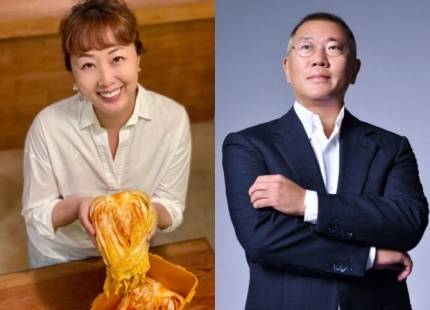 푸드스타일리스트 홍신애와 정의선 현대자동차그룹 회장 / 사진=홍신애 인스타그램, 현대차그룹