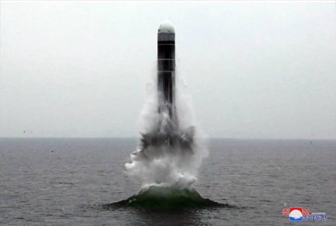 2019년 10월 북극성-3형 발사 모습. 조선중앙통신