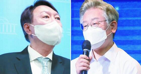 윤석열 전 검찰총장(왼쪽)과 이재명 경기지사. 오종택 기자
