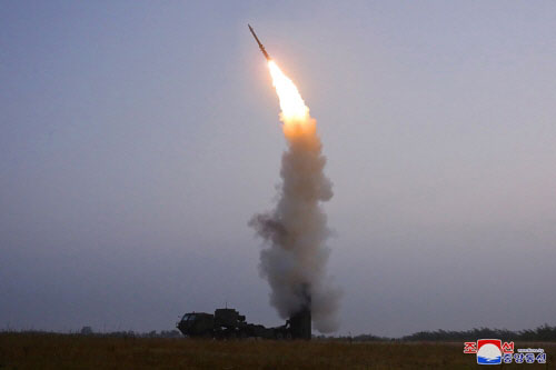 북한이 지난달 30일 시험발사한 신형 반항공미사일. [사진 출처=연합뉴스]