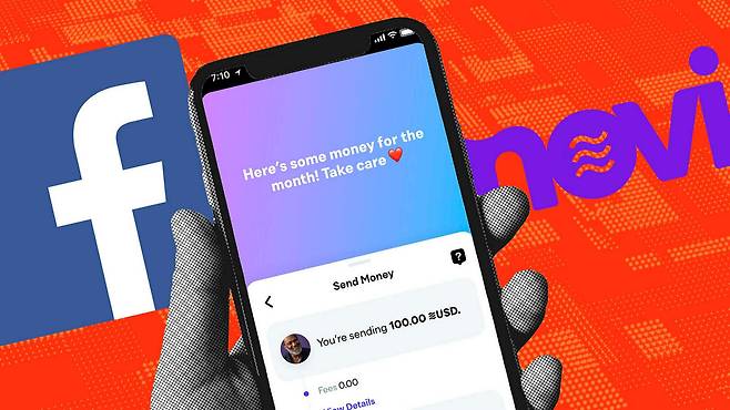 페이스북의 가상화폐 디지털지갑 '노비' 앱의 구동 화면. /페이스북 캡처