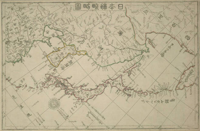 1809년 제작된 일본변계약도(출처: 일본국회도서관)