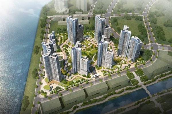 GS건설이 송도자이 더 스타를 10월 분양한다. 서해 바다는 물론 잭니클라우스GC, 송도 워터프런트 호수 등 ‘360도 파노라마 조망권’을 갖춰 예비 수요자들의 눈길을 사로잡고 있다. 사진제공 | GS건설