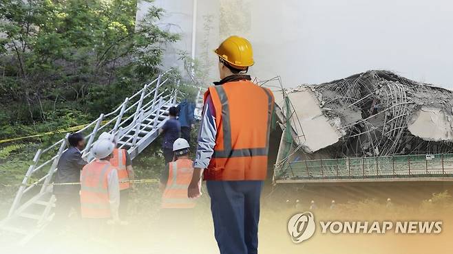 인천 중학교 공사장서 60대 노동자 철제빔에 깔려 숨져 (CG) ※ 기사와 직접 관계가 없는 자료사진입니다. [연합뉴스TV 제공]
