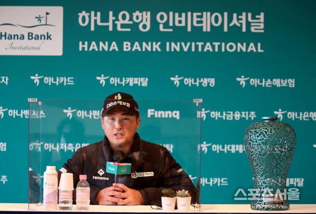 이태훈이 우승 후 기자회견에서 발언하고 있다.양미정 기자 certain@sportsseoul.com