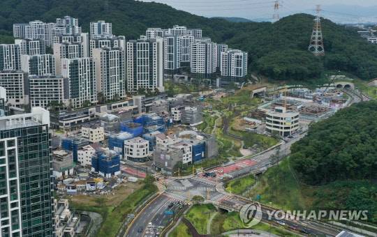 경기도 성남시 판교대장 도시개발구역 모습. 연합뉴스