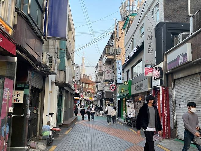 지난 4일 찾은 서울 동대문구 소재 경희대 인근 골목의 전경.