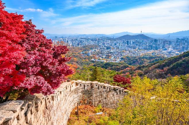 북악산 곡장전망대에서 바라본 풍경. /사진=서울관광재단