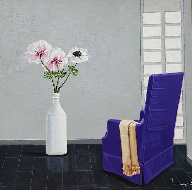 이상숙, surplus space-desire, 3 38.0x38.0cm, acrylic on canvas