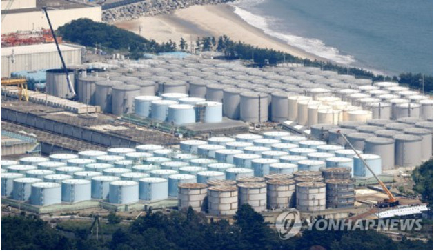 일본 후쿠시마 제1원전 오염수 탱크[출처: 연합]