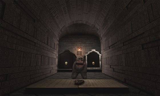 국립공주박물관 디지털 실감 영상관에서 선보이는 ‘무령왕릉 1488년간의 이야기’를 통해 널길에서 바라본 무덤방 모습을 생생하게 볼 수 있다. 국립공주박물관