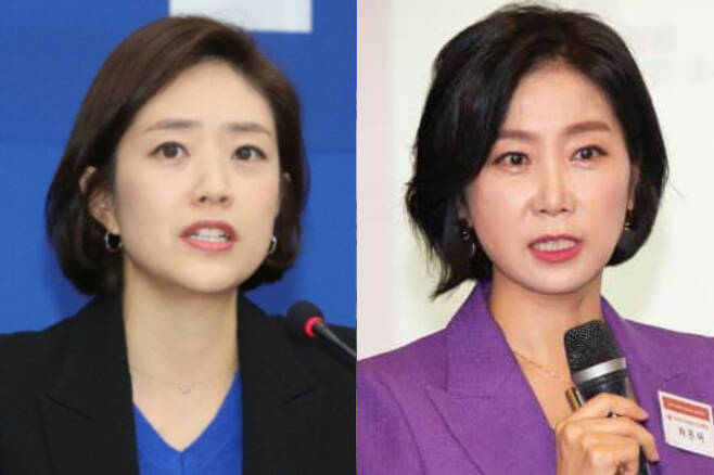(왼쪽부터) 고민정 더불어민주당 의원, 허은아 국민의힘 수석대변인 / 사진=연합뉴스, 허은아 페이스북