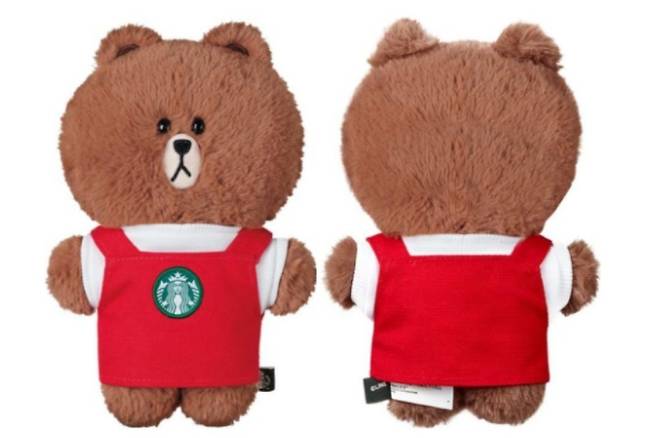 스타벅스X라인 프렌즈 앞치마 브라운 인형. 가격은 23,000원. /사진=스타벅스