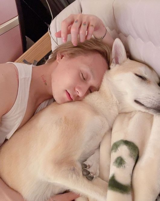 Singer DAWN has revealed his languid routine.DAWN released a photo on the SNS on the 12th of the day with a dog sleeping with a dog.DAWN, which was buried in bed with a dog in a comfortable attire of sleeveless clothes, gave a cozy and languid atmosphere.Among them, fans noted the photos of DAWN sleeping.DAWN has released his love affair with singer Hyona and did not hide his affection through SNS. DAWNs sleeping appearance also attracted fans expectations.DAWN is a singer from the boy group Pentagon, leaving the group and working with Hyona as a pinion artist, currently headed by singer Psy.DAWN SNS.