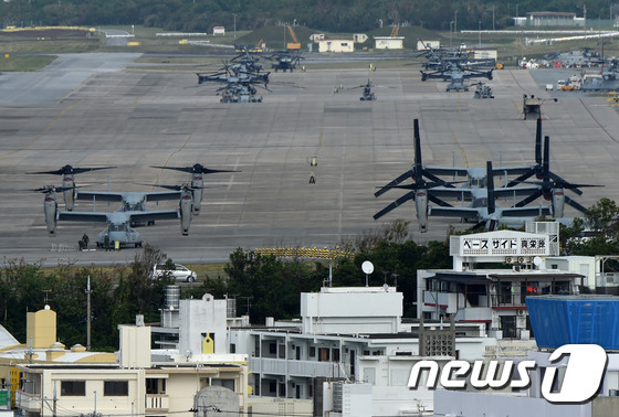 일본 오키나와현 주일미군기지 모습. © AFP=뉴스1 자료 사진