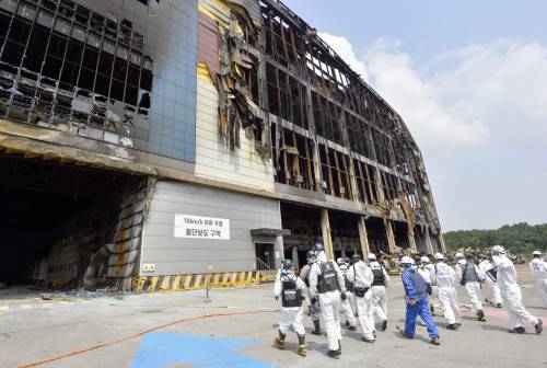 경기 이천시 쿠팡 덕평물류센터 화재 현장. /연합뉴스