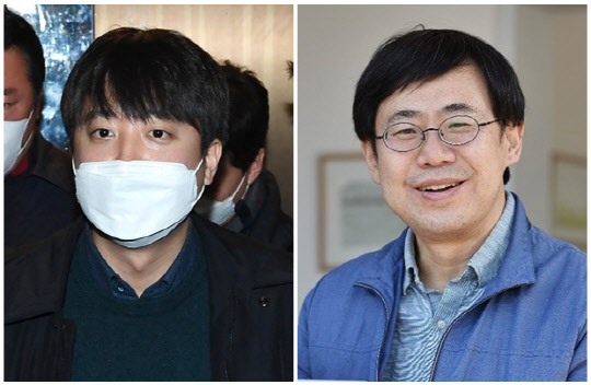 이준석(왼쪽) 국민의힘 대표와 유창선 시사평론가. 연합뉴스