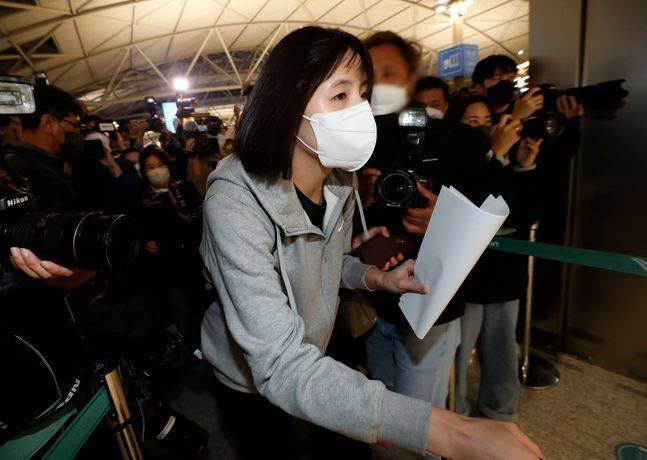 이재영 귀국. ⓒ 뉴시스