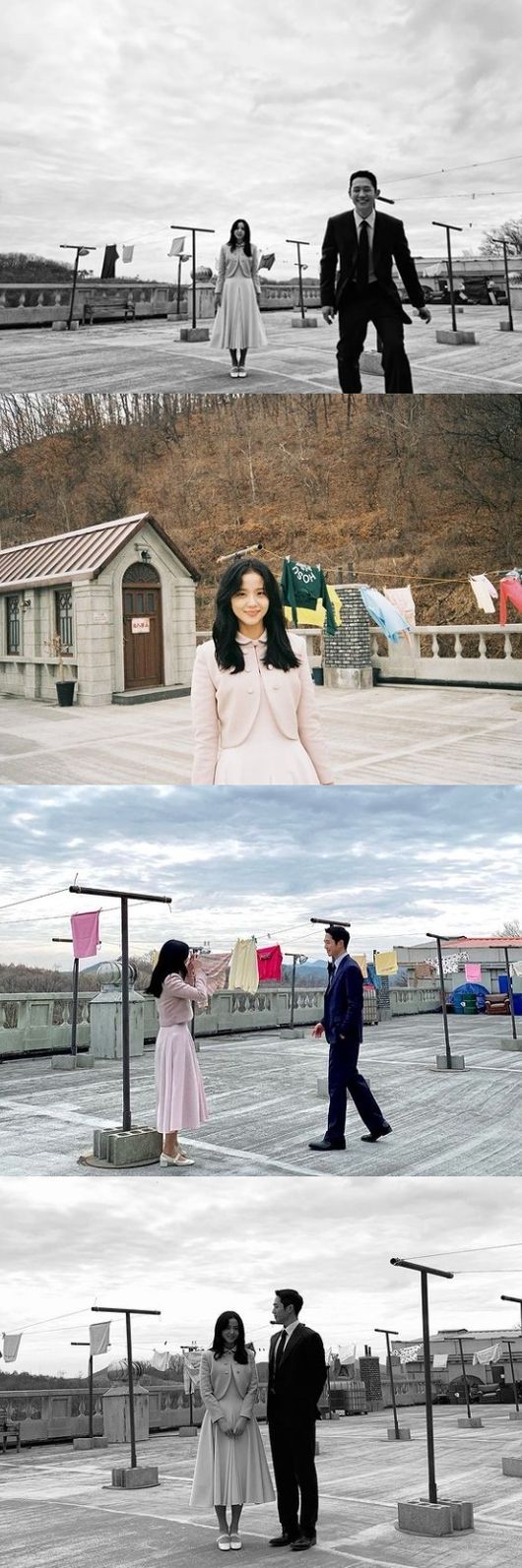 Jung Hae In and JiSoo have released behind-the-scenes cuts taken at the scene of Snowdrop.Actors Jung Hae In and JiSoo posted several photos on their instagram on the 15th, along with an article entitled Today is Snowdrop Day, 10:30 tonight Snowdrop.In the public photos, Jung Hae In and JiSoo are taking behind-the-scenes cuts while taking a break from the filming site.JiSoo took a film camera brought to the scene of Drama and took Jung Hae In, and Jung Hae In also took a picture of JiSoo and left beautiful memories.The two of them caught sight of the actual lover-like atmosphere on the roof of the dormitory of Lake Womens University in Drama.Currently, Jung Hae In and JiSoo are in charge of Lim Soo-ho and Eun Young-ro in JTBC Saturday Drama Snowdrop respectively.Snowdrop depicts a love story that goes against the era of a female college student who suddenly jumped into a dormitory of a womens university in 1987, hidden and treated him even in the midst of a crisis and a bloody surveillance.Jung Hae In, JiSoo SNS