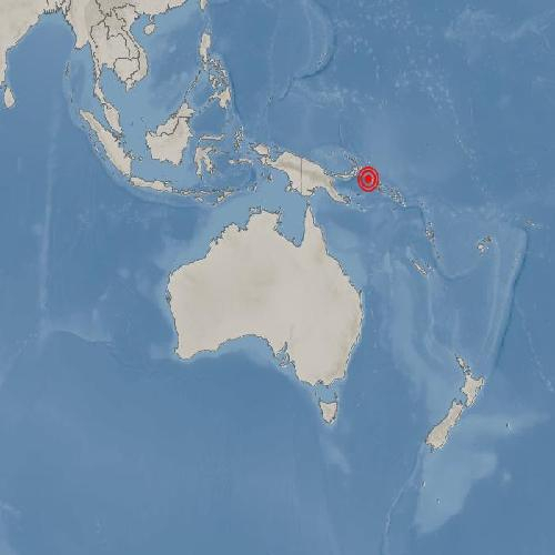 지진이 발생한 파푸아뉴기니 부건빌섬 해역./기상청