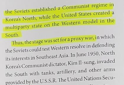 "한국전쟁은 미국과 소련의 대리전이었다"는 미국 서적 내용 [반크 제공]