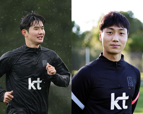 김진규(왼쪽)와 백승호. 제공 | 대한축구협회