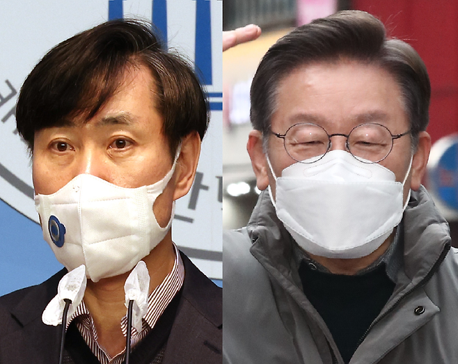 하태경 국민의힘 의원(왼), 이재명 더불어민주당 대선 후보(오) / 사진 = 연합뉴스, 국회사진기자단