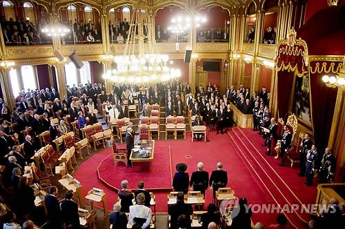 전 세계에서 민주주의가 가장 발전된 국가로 평가받은 노르웨이의 의회 내부 모습 [EPA 연합뉴스 자료사진. 재판매 및 DB 금지]