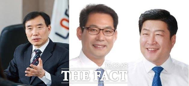 윤석열 국민의힘 대선 후보의 적폐수사 발언에 대해 규탄에 나선 차기 순천시장 선거 준비를 하고 있는 예비후보들. (왼쪽부터 김동현, 손훈모, 오하근 순) / 각 예비후보 제공