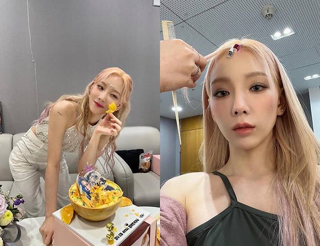 Girls Generation Taeyeon shows off Elf visualsTaeyeon posted several photos on his Instagram account on Monday without comment.Taeyeon in the photo showed off her mysterious presence, emphasizing the goddess with long nails and jewellery on her forehead, and attracting attention with her white-green skin, which was more dazzling than her colorful costume.Taeyeon, who had a blonde flirting, smiled cute in the waiting room and emanated a charm 180 degrees different from the stage.Red Velvet Yerry admired with a short comment, Elf, and fans praised it with comments such as It is so beautiful, Pretty Fairy and Tang Prodite.Meanwhile, Taeyeon is working on his third full-length album INVU, which he recently released, and is appearing on tvNs Amazing Saturday.