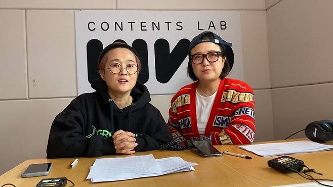 콘텐츠 랩 비보의 중심 '비보TV'를 이끄는 송은이와 김숙.