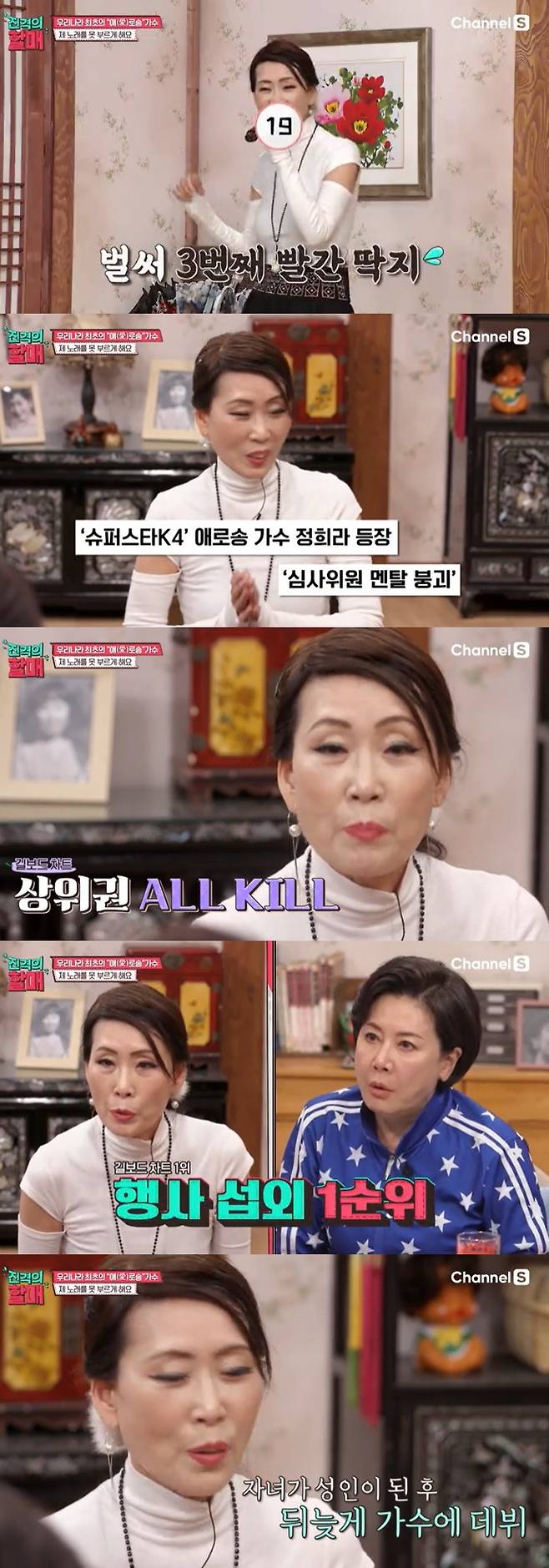 Arrosong singer Jung Hee-ra revealed his grievances according to his job.On March 15, Channel S Attack on Titan, 1 million singer Jung Hee-ra appeared.Jung Hee-ra said, Even though I sold more than one million albums, the song is too old to sing my song at the broadcasting station.His main genre is a hard song.I was curious that it was the first genre I heard in my life, and Jung Hee introduced that there are seeing newspapers, sauce tari, good for big, and baseball mongoon.At the request of the grandmothers, Jung Hee-ra showed a live stage called See the Newspaper. Most of the lyrics were mosaiced, and the grandmothers were blushing and unable to speak.Park Jung-soo took the school this is not broadcast by anyone.Na Moon-hee said, Have you ever appeared on the air with a song? And Jung Hee-ra called Sauce Tari saying, I have been to Superstar K.I finally came out with a groaning sound effect sound, said Jung Hee-ra. After that, I came to the morning yard and I refused because there was no traditional song album (not a song of trouble) at the time.Jung Hee-ra said, I heard the troubles during the couples fight, and the eyes were solved, and I was angry at the noise between the floors, and I was angry at the floor and solved the problem.Jung Hee-ra said, I thought that after 10 years or 20 years, the sexually open atmosphere would be formed and it would become popular, but I can not call it even after 20 years.Park Jung-soo cant sing no matter how time passes; go to America and call it; not even after 30 years, flying Say Straight.Jung Hee-ra said, I was sweeping the top of the Gilboard charts at the time. At that time, the sound source revenue was 4 ~ 5 million won a month.But (because of the composers conviction) the event was not much done, he added, There are a lot of conferrals.Asked about the Familys response, he said: Husband was a pastoral family so much opposed; never heard; instead, the children cheer their mom because they were already big.