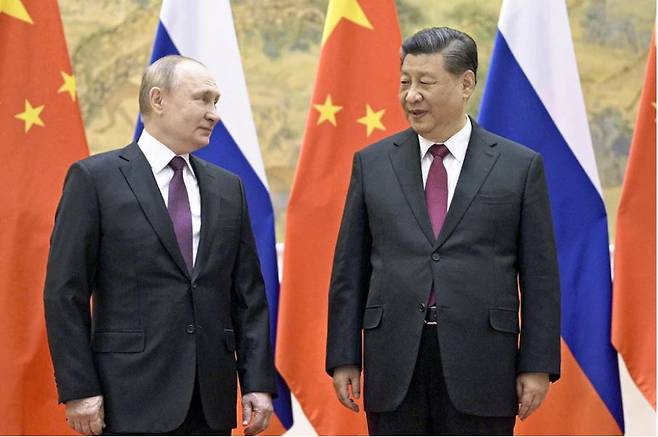 블라디미르 푸틴 러시아 대통령과 시진핑 중국 국가 주석. [AP]