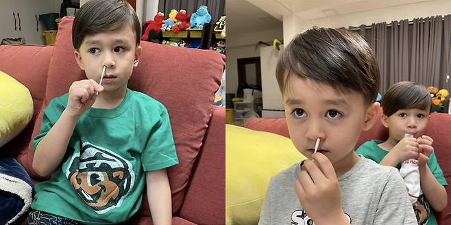 ▲ 윌리엄(왼쪽)과 벤틀리. 출처| 샘 해밍턴의 아내 정유미 인스타그램