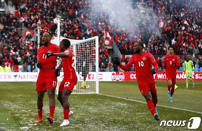 36년 만에 월드컵 본선 진출에 성공한 캐나다. © AFP=뉴스1