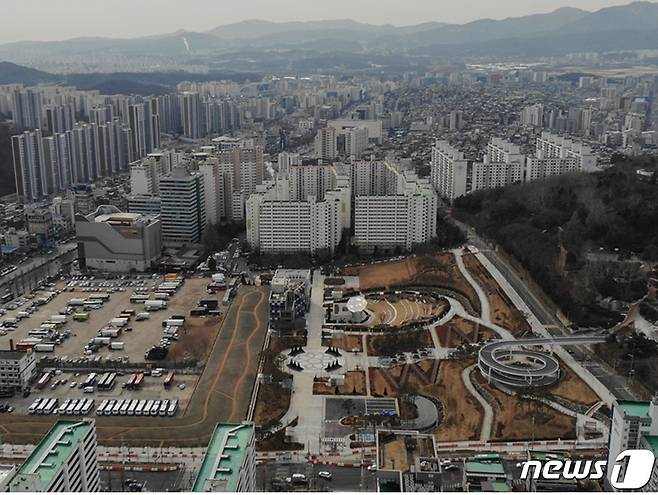 수정구 신흥동 제1공단 근린공원 조성부지 내 성남역사박물관 건립 부지 전경.(성남시 제공) © News1