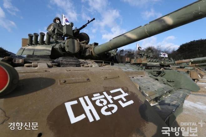 KCTC에서 대항군 소속으로 운용중인 T-80U 전차. 국방일보