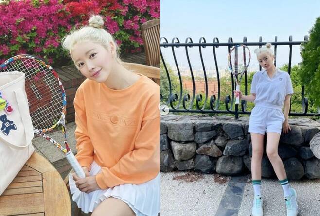 Actor Hong SuA showed off her fairy beauty with a tennis racket.Hong SuA posted several photos on his 25th day with his article A season that is good to tennis; pretty clothes, pretty racket Shinandaa.The photo shows Hong SuA posing in a kennis suit with a blonde hair.Hong SuA, who is staring at the camera with a racquet with a mysterious hair color, admires it with a fairy-like visual in a fairy tale.Fans responded that they were too cute, too good, and complete platinum.Meanwhile, Hong SuA will meet fans through the movie Impression Day.