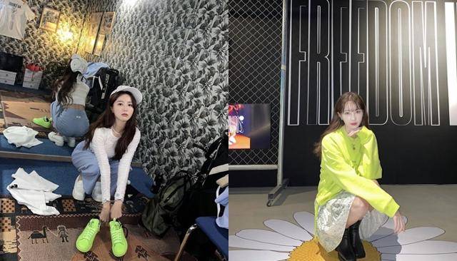 정혜성이 옷과 패션 아이템으로 트렌디함을 강조했다. 정혜성 SNS