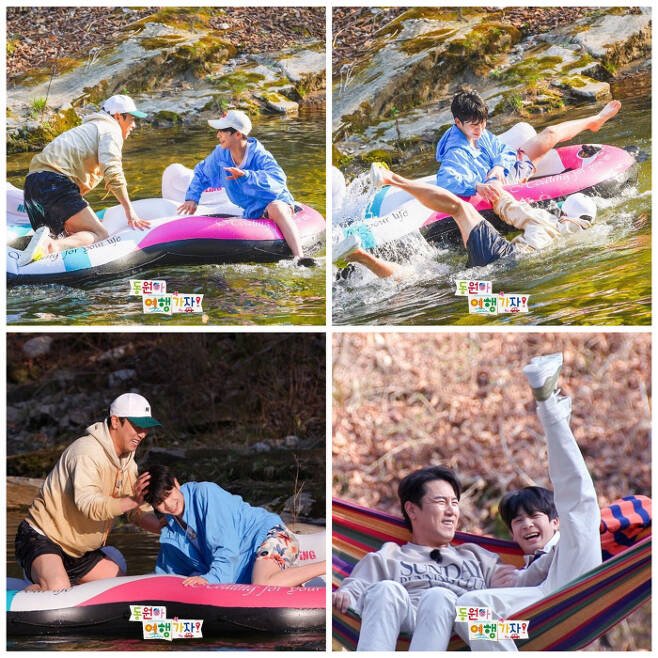 Partners singer Jang Min-Ho and Jung Mobilization met water and played properly.The TV Joson Dynasty entertainment program Mobilizationa Travel Lets Go, which will be broadcast on the 9th (Today), pre-released the still cut and video twice through the official SNS.The photo shows Jang Min-Ho and Jung Mobilization looking for Valley and swimming in the water.Kimi is told in a way that he plays with each other and plays without hesitation.On this day, Jang Min-Ho and Jung Mobilizations Gangwon Province and South Korea Yeongwol conqueror will be included.The two enjoy a lush Tube rafting in Valley, and then they are stressed out in an innocent water fight as if they were back in childhood.Jang Min-Ho, Jung Mobilization, enjoyed Valley Camping as if it were children on the waterfront, the production team said. I hope the energy of two people who have healing time in a long time in Gangwon Province, South Korea Clean Valley will be delivered to viewers.On the other hand, TV Joson Dynasty Mobilizationa Travel draws a real friendship Travel of partners who are united with the best partner created by Mr. Trot, Jang Min-Ho and Jung Mobilization as a Travel Mate that explodes and can not be seen anywhere.The Camping Story of Partners, where the salivary gland-irritating Tomahawk food will be held from healing on the clear Valley water of two men, Jang Min-Ho and Jung Mobilization, will be broadcast on TV Joson Dynasty at 10 p.m. on the 9th (today).