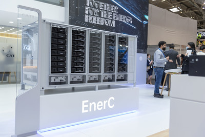 EnerC, the containerized liquid-cooling battery system (1:3 model) (PRNewsfoto/Contemporary Amperex Technology Co., Ltd.)