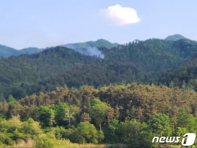 16일 오후 5시11분께 전북 남원시 운봉읍의 덕두산 일원에서 산불이 발생했다.(산림청 제공)2022.5.16/© 뉴스1