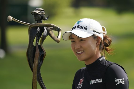 16일(한국시간) 미국 뉴저지주 어퍼 몽클레어CC에서 막을 내린 LPGA투어 코그니전트 파운더스컵에서 우승한 이민지. 뉴시스