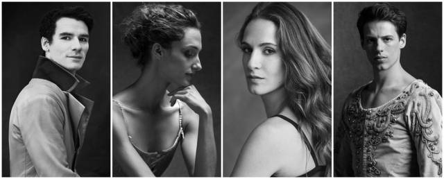 한국을 찾는 파리오페라발레 에투알 폴 마르크, 도로테 질베르, 발랑틴 콜라상트, 제르망 루베(왼쪽부터). (c) James Bort