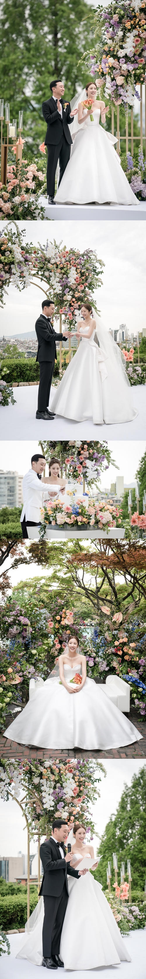손담비, 이규혁의 결혼식 사진이 공개됐다. 사진=H&엔터테인먼트, IHQ